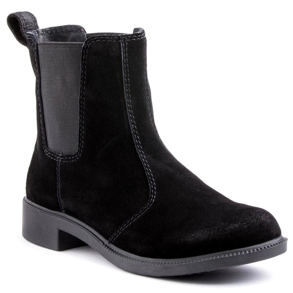 Kodiak Bria‎ Black Suede Pull On Chelsea Boot 7.5 Minimalist Waterproof Outdoor